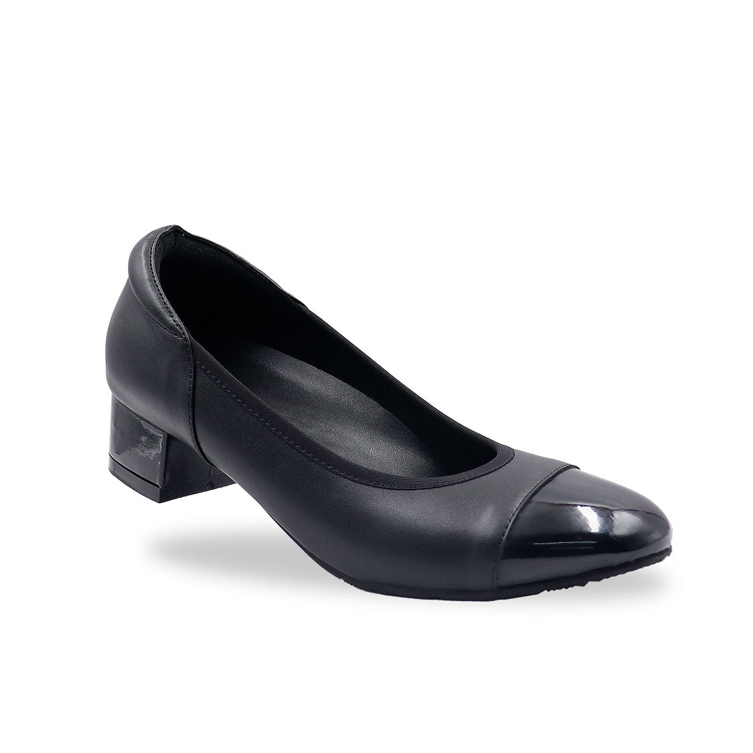 Classic Round-Toe Elastic Trim Court Shoes 1.5"inch [Office Wear Series]