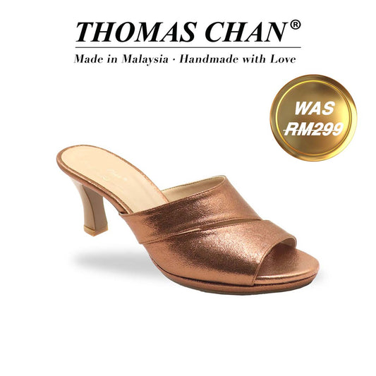 Lustrous Charm Heeled Sandals 2.5" inch [Dinner Series][Bronze/Dark Grey][ODD SIZES LEFT]