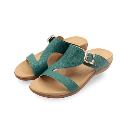 Ladies Zig Zag Buckle Sandals [Comfy Health Series]