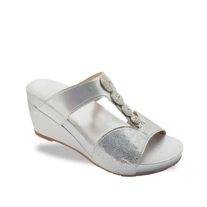 Diamond Mixed Leather High Wedges [ODD SIZES LEFT]