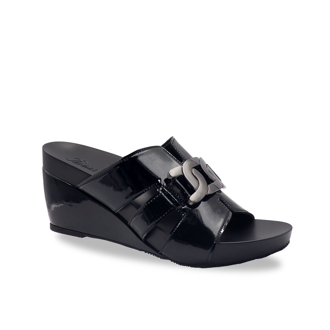 Metallic Buckle High Wedges [ODD SIZES LEFT]