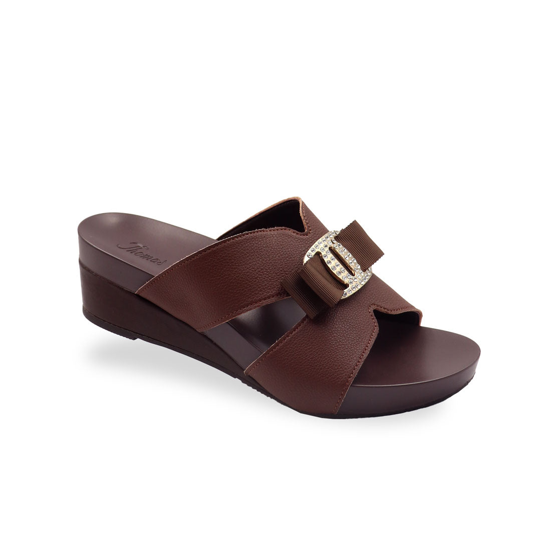 Charming Buckle Slide-On Wedges