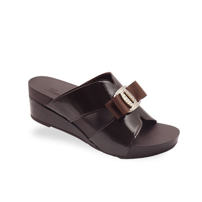 Charming Buckle Slide-On Wedges