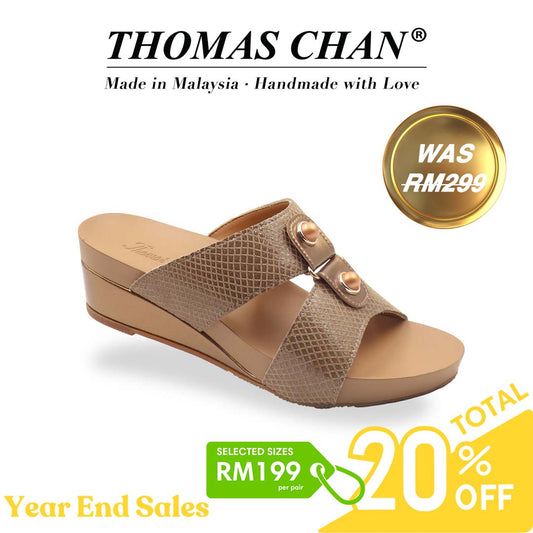 [EXTRA 20% off at cart] Savanna Leather Print Low Wedges