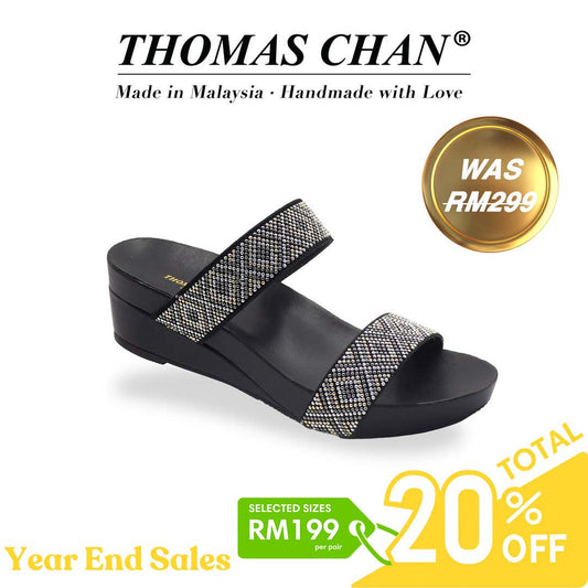 [EXTRA 20% off at cart] Matchy Boho Rhinestone Low Wedges