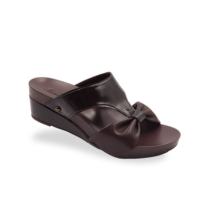 Ribbon Bow Low Wedge Sandals