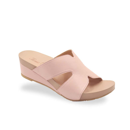 Pastel Matte Tone Cutout Low Wedges [ODD SIZES LEFT]