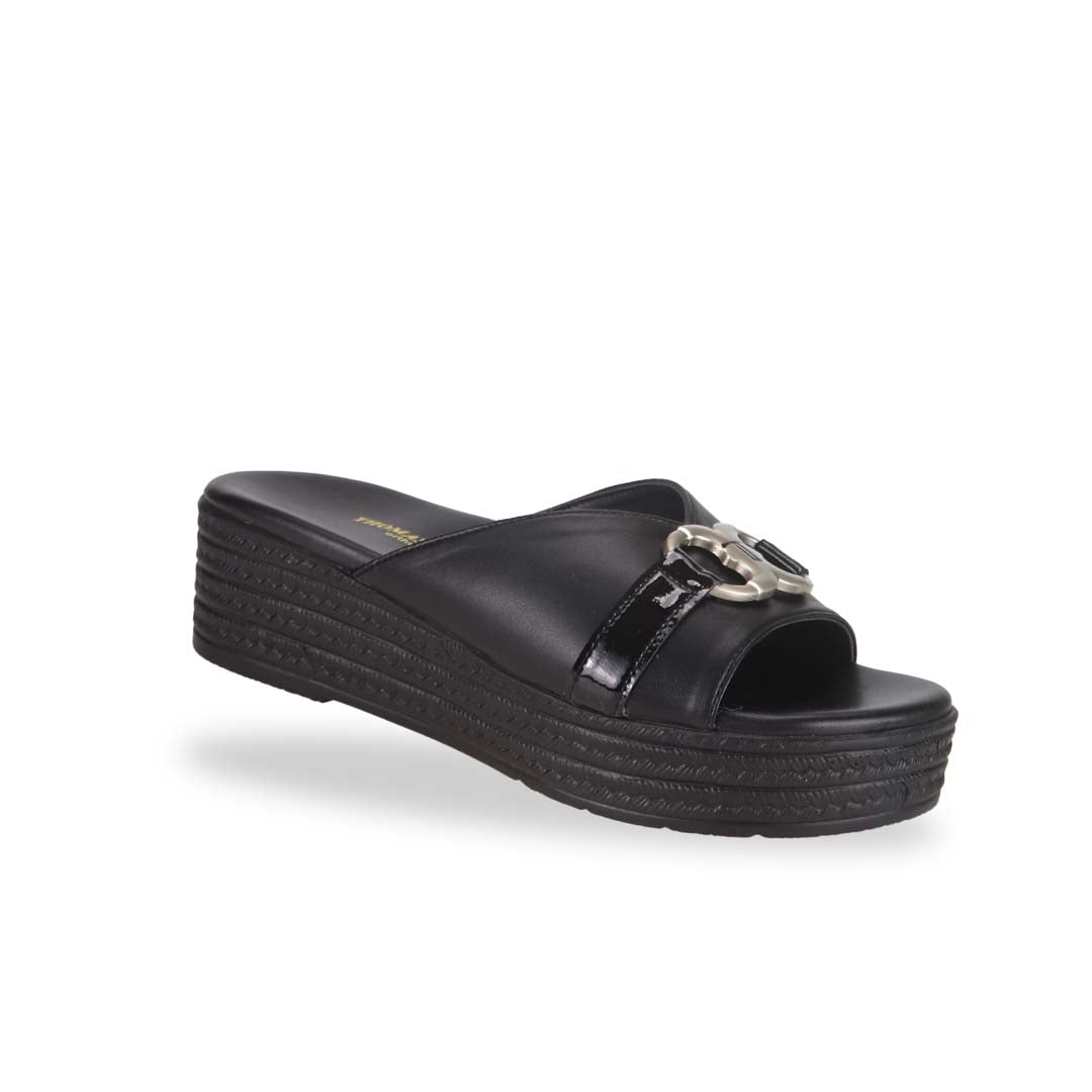 [Add to Cart RM129] Minimalist Buckle Flatform Sandals [Cushioned Footbed Series]