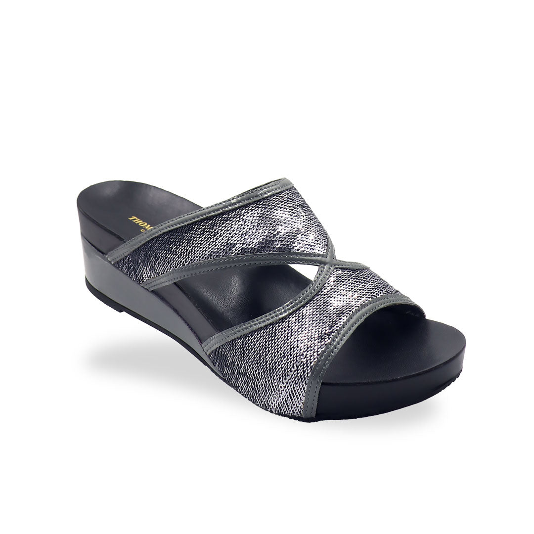 Shimmer Print Low Wedges [ODD SIZES LEFT]