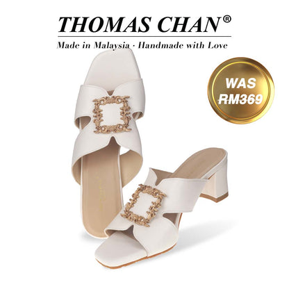 Elegant Decor Slide On Heeled Sandals