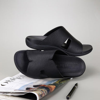 Men Classic H-Strap Leather Sandals [Comfy Health Series]