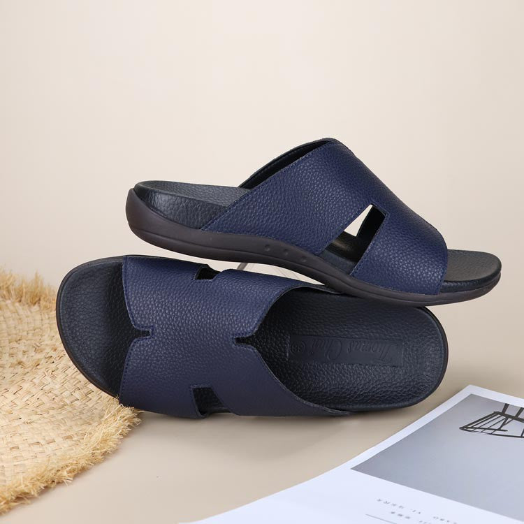 Men Classic H-Strap Leather Sandals [Comfy Health Series]