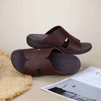 Men Classic H-Strap Leather Sandals [Comfy Health Series]