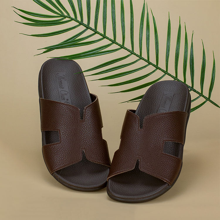 kasut lelaki Original Quality Fashion New H Leather Hermes Flip Flops  slipper men sandal lelaki